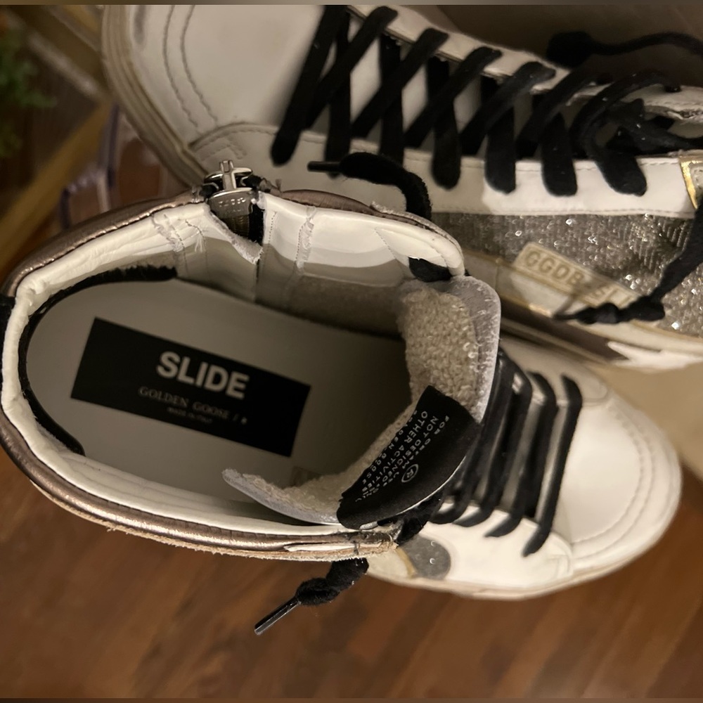 ⭐️Brand New in Box GOLDEN GOOSE SLIDE DOUBLE QUARTER Limited Edition/size 39 ⭐️ - Picture 10 of 13